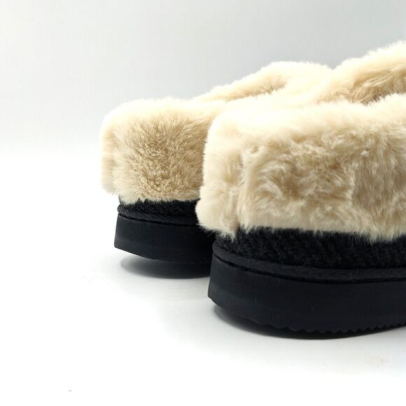 Dearfoams Women’s Memory Foam Indoor/Outdoor Slippers, Black, M (7-8) - Picture 3 of 5